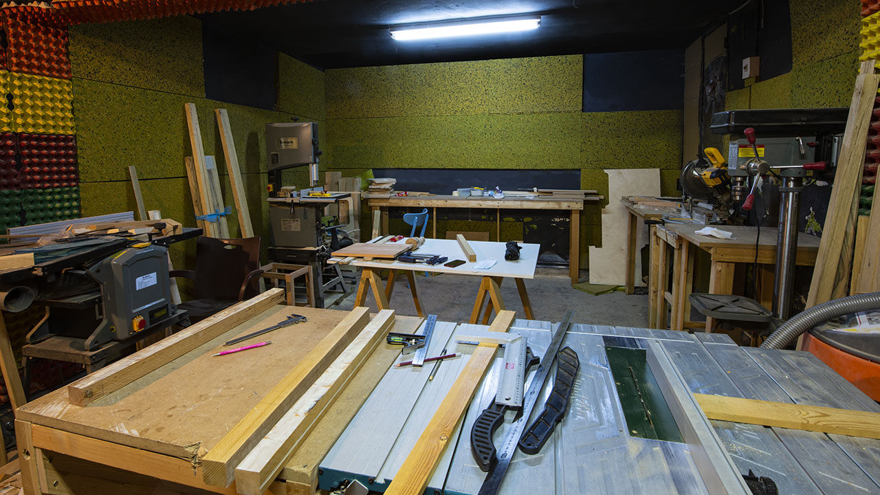 The inside of our dark room